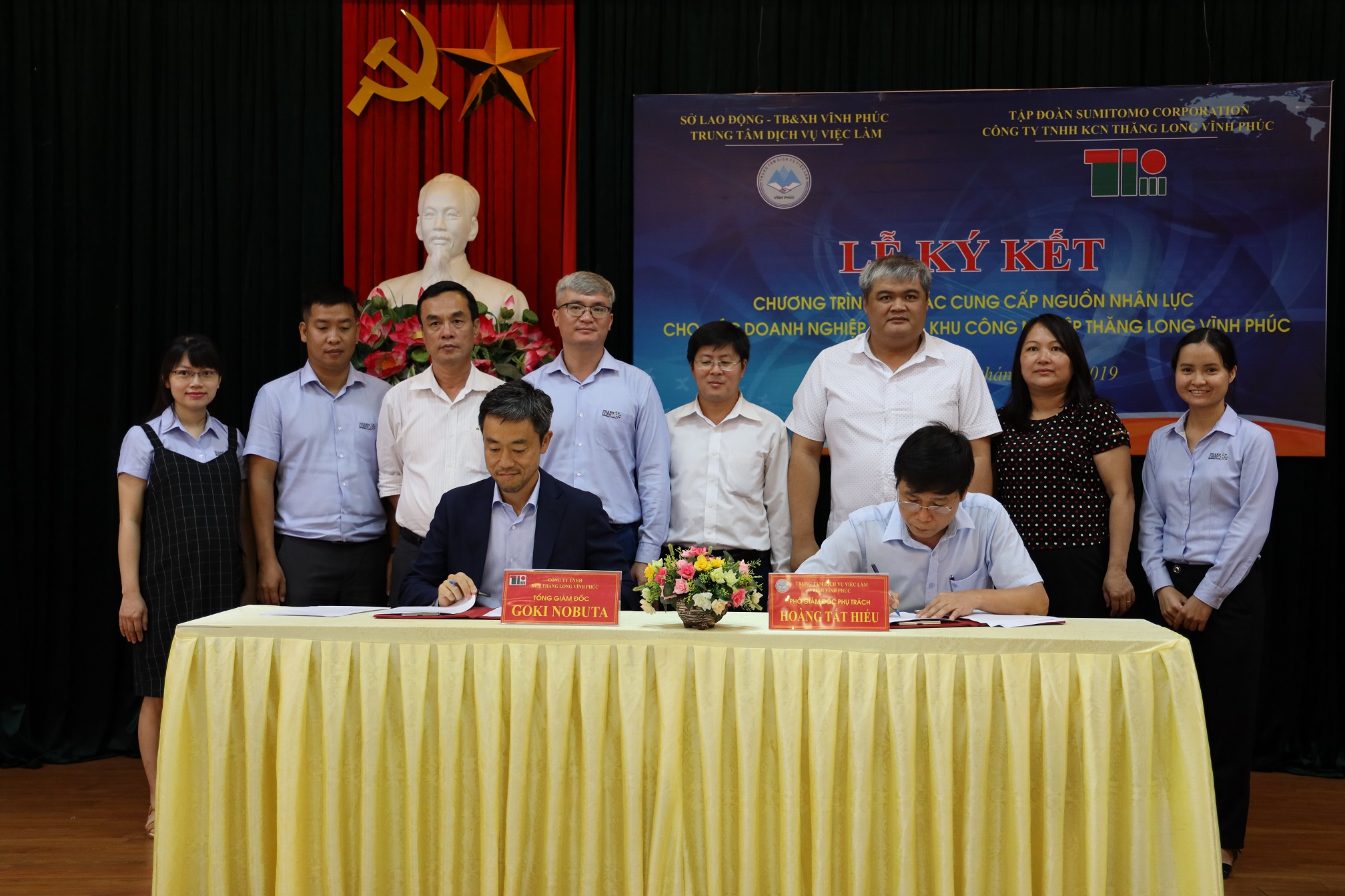 Signed a MOU with Vinh Phuc Provincial Government to further revitalize recruitment activities for tenants, on Aug.8th, 2019